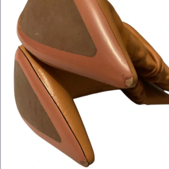 AMINA MUADDI  Leather Flared Heel Boots 35  5 US - Picture 5 of 14